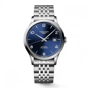 image of Longines Record Mens Stainless Steel Bracelet Watch