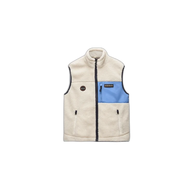 Image of Sleeveless fleece Napapijri Yupik V Blanc Male M