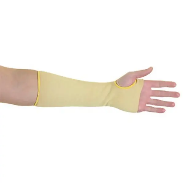 Image of Glovezilla Beeswift Glovezilla Para-Aramid Sleeve + Thumb Hole 1 Pair Yellow 10" GZ14Y10TH