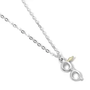 Image of Harry Potter Pendant & Necklace Lightning Bolt with Glasses (silver plated)