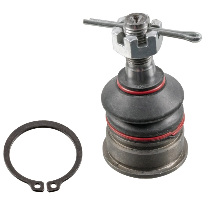 Image of FEBI BILSTEIN 42650 Ball joint Front Axle Right, with crown nut and split pin, with retaining ring Support-/Steering Link (2462)