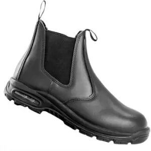 Image of WORK-GUARD by Result Unisex Adult Kane Leather Safety Boots (9 UK) (Black) - Black