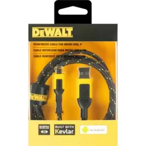 Image of DEWALT - Micro usb Charging Cable usb-a Andriod 4ft 1.2m Reinforced Braided Cable
