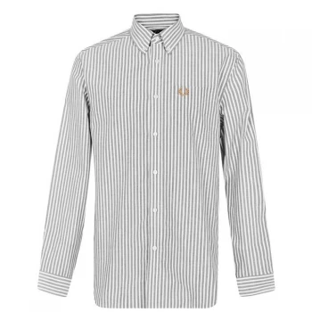 Image of Fred Perry Stripe Shirt - Snow White 129