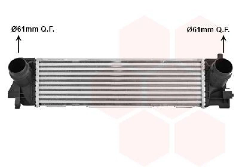 Image of VAN WEZEL Intercooler VAN WEZEL 06014721