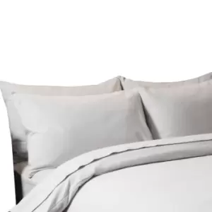 Image of Belledorm Brushed Cotton Housewife Pillowcase (Pair) (One Size) (Grey)