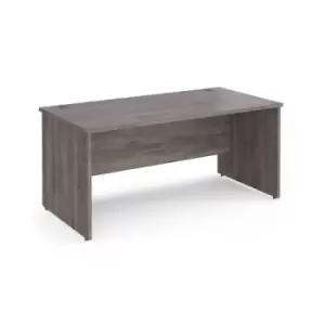 Image of Maestro 25 straight desk 1600mm x 800mm - grey oak top with panel end leg