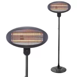 Image of Litecraft Patio Heater 2000W Outdoor Standing or Wall Mount Fitting - Black