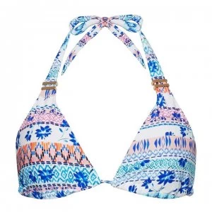 Figleaves Soft Halter Triangle Top - CORNFLOWER Blue