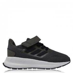 Image of adidas Falcon CloudFoam Infant Boys Trainers - Khaki/Blk/Wht