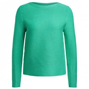 image of Oui Ribbed Jumper - Hollygreen 6308