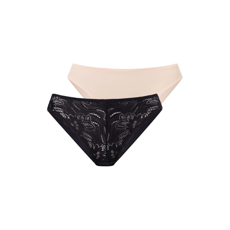 Image of Dorina Angie 3 Pack Briefs Black/Nude female 8 (XS)
