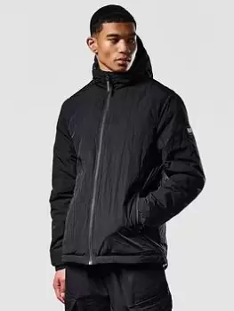 Image of Weekend Offender Technician Thermo Padded Face Mask Jacket - Black, Size L, Men
