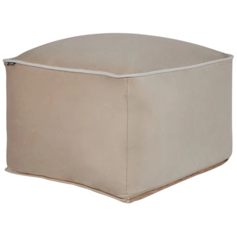 Image of Beliani Pouffe Dareyn Velvet Sand Beige