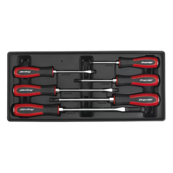 image of Sealey TBT29 Tool Tray with Hammer-Thru Screwdriver Set 6pc