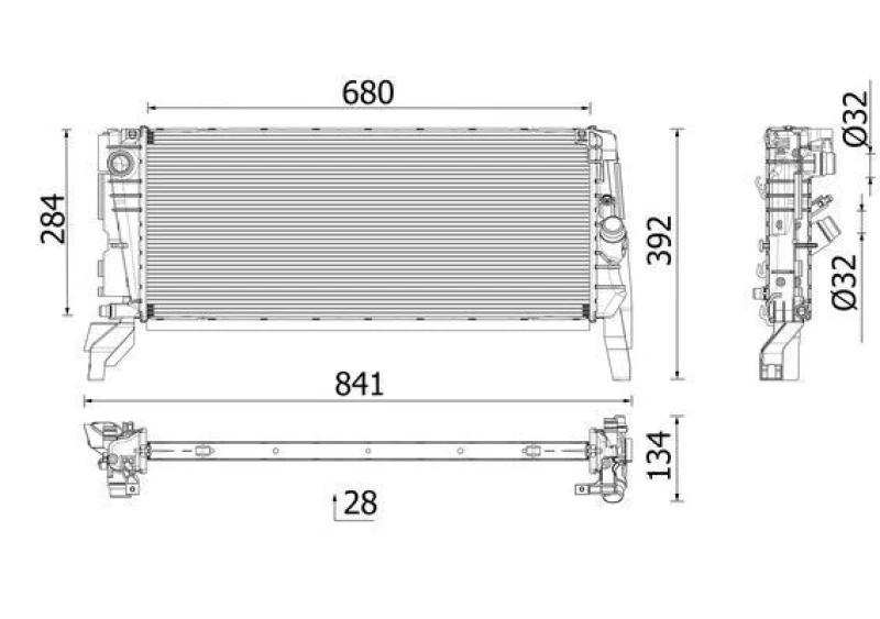 Image of Engine radiator MAHLE CR 2763 000P