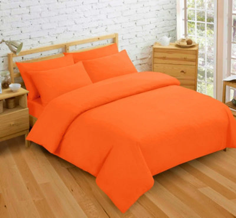 Image of Velosso Blue Plain Dyed Duvet Cover And Pillowcase Set King