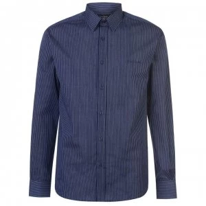 Image of Pierre Cardin Long Sleeve Shirt Mens - Navy Stripe