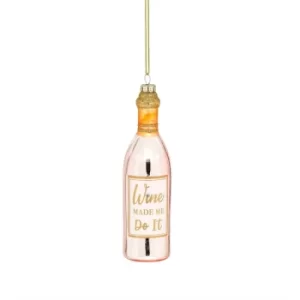 Image of The Wine Made Me Do It Shaped Bauble