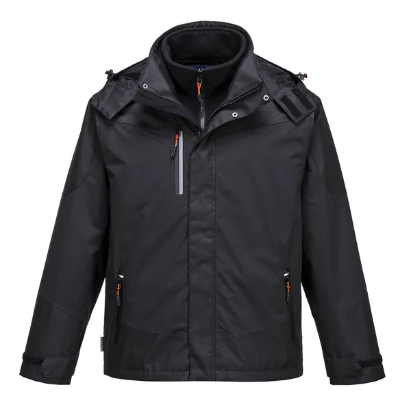 Image of Portwest S553 Radial 3in1 Jacket S553BKR4XL Colour: Black