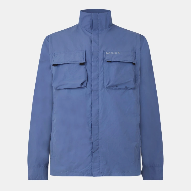 Image of Nicce Mens Statlo Lightweight Overshirt Element Blue male M