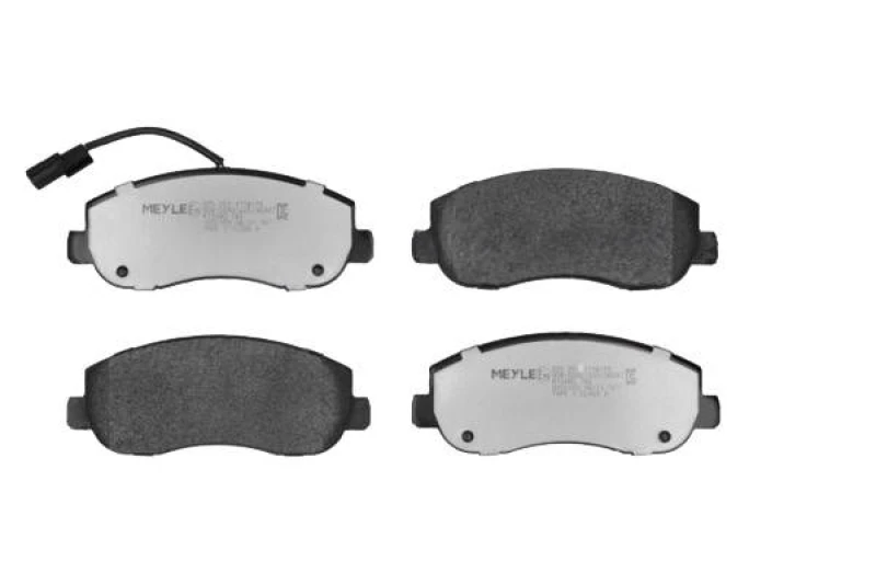 Image of MEYLE 025 251 4718/PD Brake pad set Front Axle, incl. wear warning contact, MEYLE-PD Quality, with anti-squeak plate Brake Pad Set,disc brake (402)