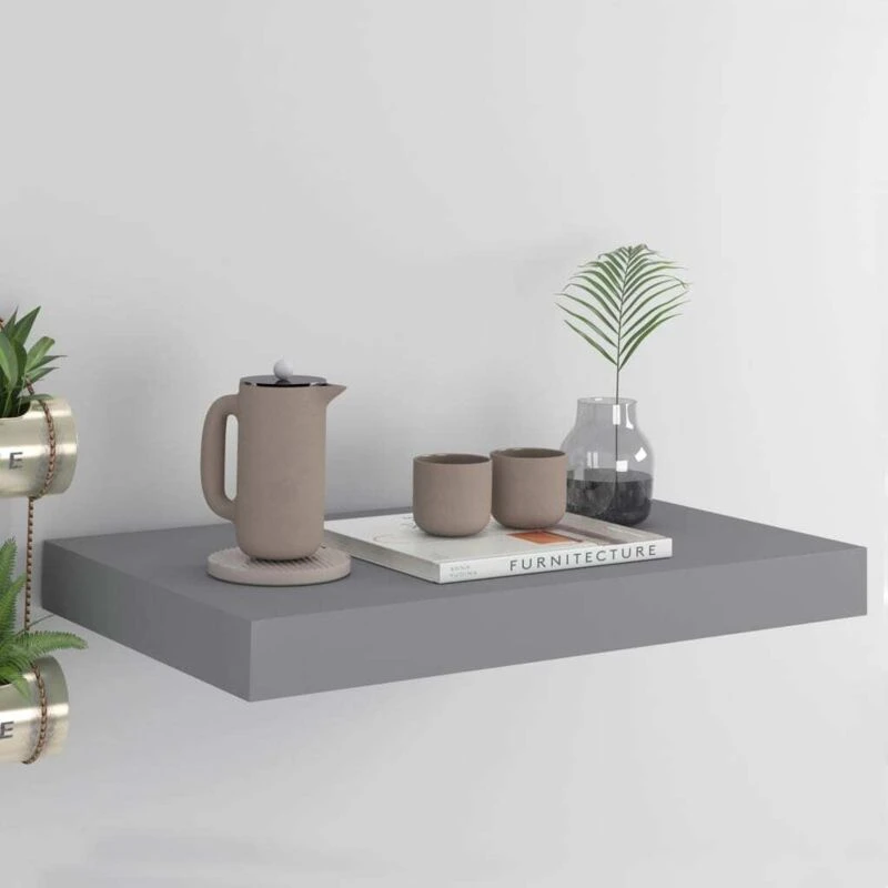 Image of VIDAXL Floating Wall Shelf Grey 40x23x3.8cm mdf Vidaxl 8720286074787