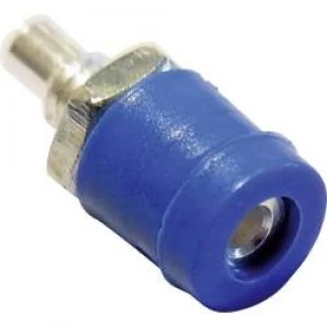 image of Mini jack socket Socket vertical vertical Pin diameter 2mm Blue