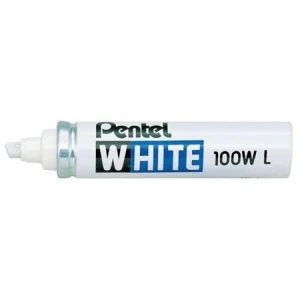 image of Pentel White Marker Chisel Tip Large Pack of 12 Markers