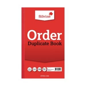 Image of Silvine Duplicate Order Book 210x127mm PK6