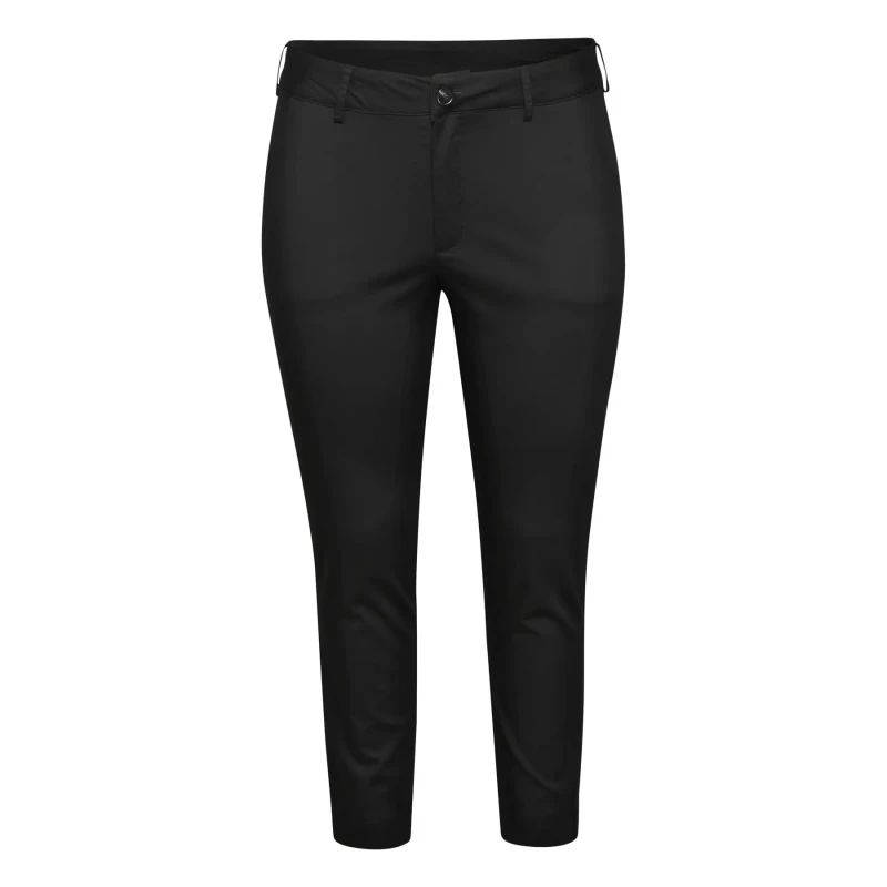 Image of KAFFE Curve Womens 7/8 chino Trousers KAFFE Curve Leana Noir Female 48