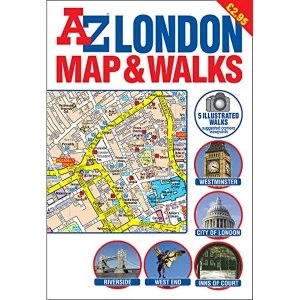 Image of A-Z London Map and Walks 2018 Sheet map, folded