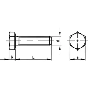Image of M8X60 Hex Head Set Screw H/D Galvanised (GR-8.8)