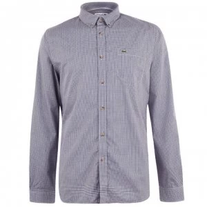 Lacoste Long Sleeve Check Shirt - Dark Navy 0Y1