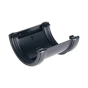 Image of FloPlast RU1CI Cast Iron Style Half Round Gutter Union Bracket - Black