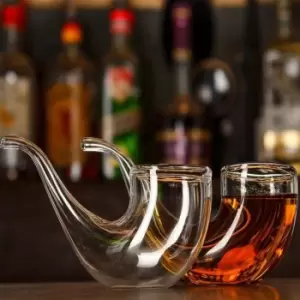 Image of Pipe Sipping Glasses Set Of 2 (Purple)