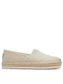 Image of TOMS Alpargata Platform Rope Espadrille - Natural, Beige, Size 5, Women