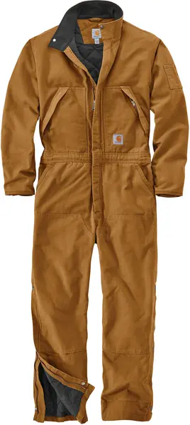 Carhartt Washed Duck Insulated Overall, brown, Size 2XL