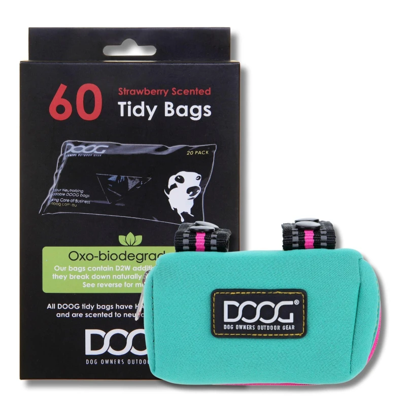 Image of DOOG Walkie Pouch And Poo Bag Set - Rin Tin Blue