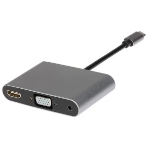 Image of Nikkai USB-C to Multi Port Adapter VGA, HDMI and 3.5 Audio Port - Mirror and SST