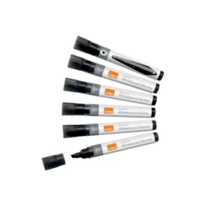 image of Liquid Ink Whiteboard Pens Chisel Tip 10 Pack Black