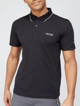 image of Regatta Maverik Polo - Black, Size S, Men