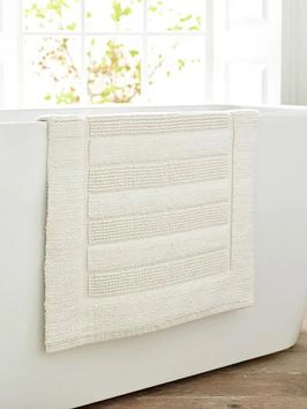 Image of Deyongs Deyongs Bliss Pima 100% Cotton Bath Mat 50x80cm - Ultrasoft 1600gsm Plush Bathroom Rug in White White Bath Mat Unisex 5054990136954