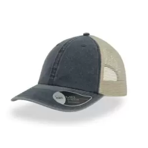Image of Atlantis Unisex Case Pigment Dyed 6 Panel Trucker Cap (One Size) (Navy)