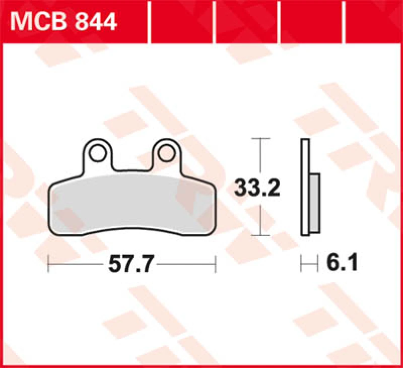 Image of TRW MCB844 Brake pad set Brake Pad Set,disc brake (402)