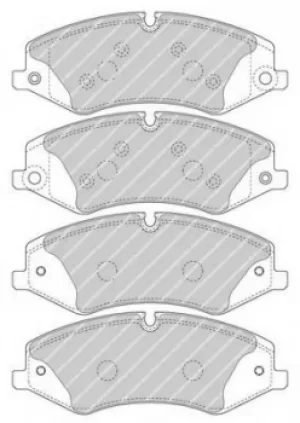 Image of Ferodo FDB4455 Brake Pad Set Rear Axle Premier Car