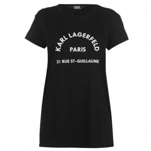 image of Karl Lagerfeld Address Tee - Black