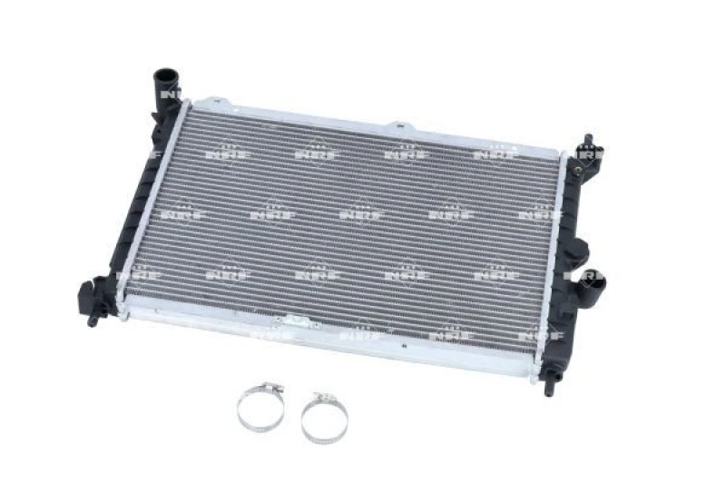 Image of NRF 50126 Engine radiator EASY FIT Brazed cooling fins, Aluminium, with mounting parts Aluminium Radiator,engine cooling (470)