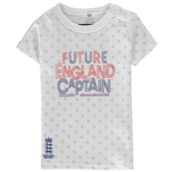 Image of England Cricket Cricket Crew Neck T Shirt Infant Boys - White
