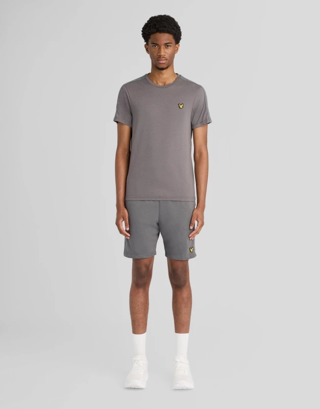 Image of Lyle & Scott Mens Sports Tape Sweat Shorts Mercury Grey